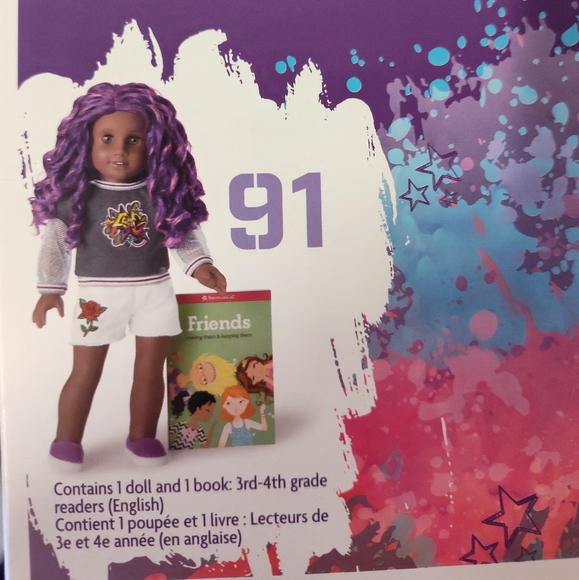 18 Inch American Girl Doll With Purple Hair - Picture 3 of 4